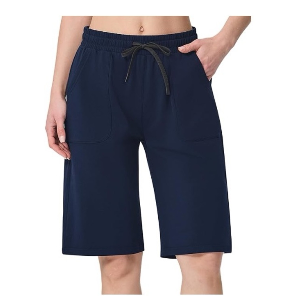 NWT Special Magic Drawstring Navy Blue Athletic Shorts. Size Medium